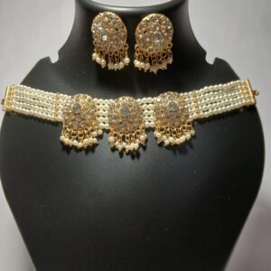 Golden Puthi Nack Band with Ear Ring