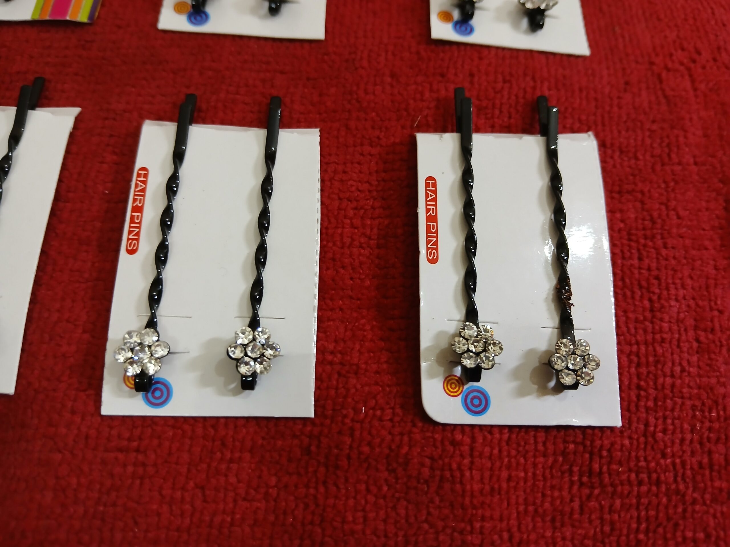 Small Diamond Stone Hair clips Pins Set-2 | pack of 6 | - Image 5
