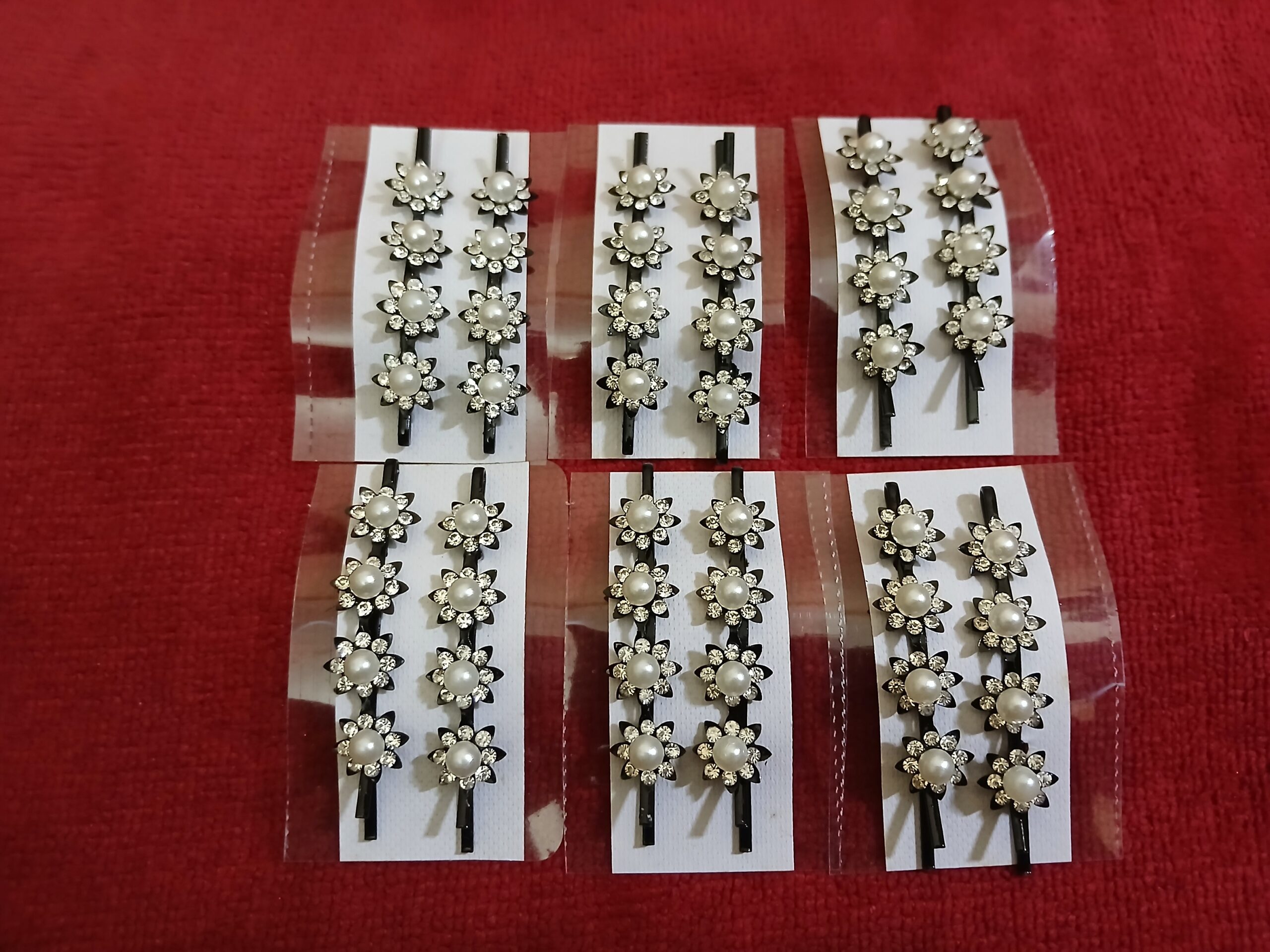 Small Diamond stone fancy side pins set -1 | pack of -6 | - Image 2