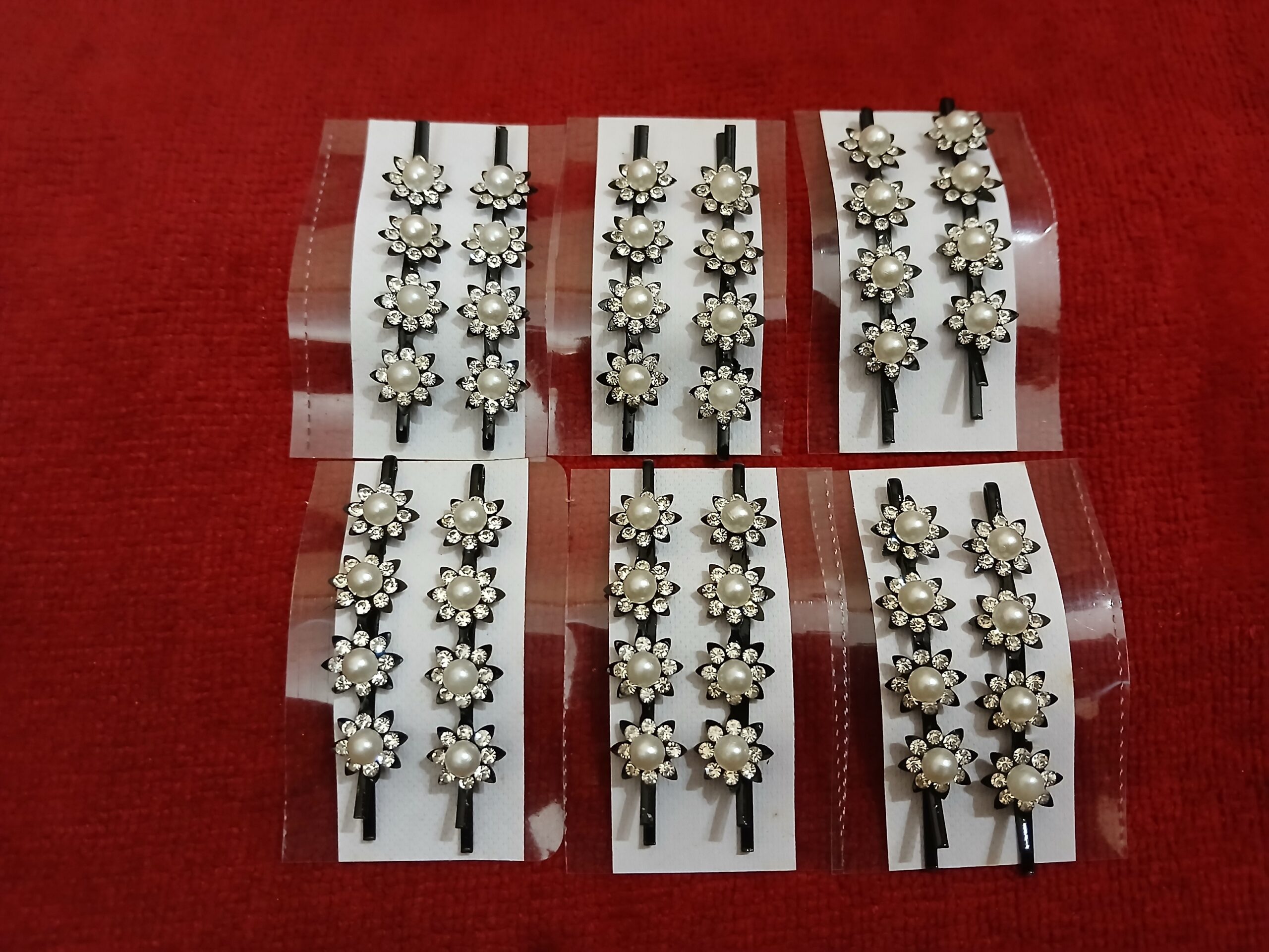 Small Diamond stone fancy side pins set -1 | pack of -6 | - Image 3