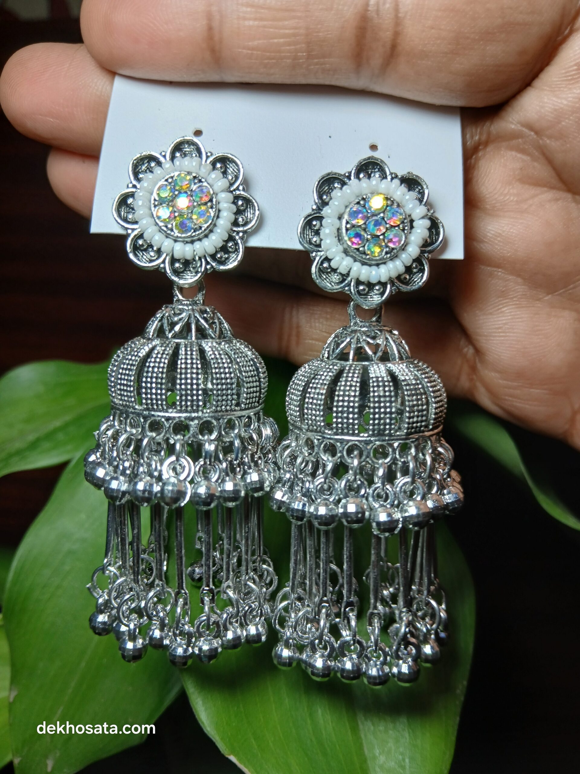 Oxidized Hut Type Silver long Jhumka Ear Ring Most Demanded - Image 2