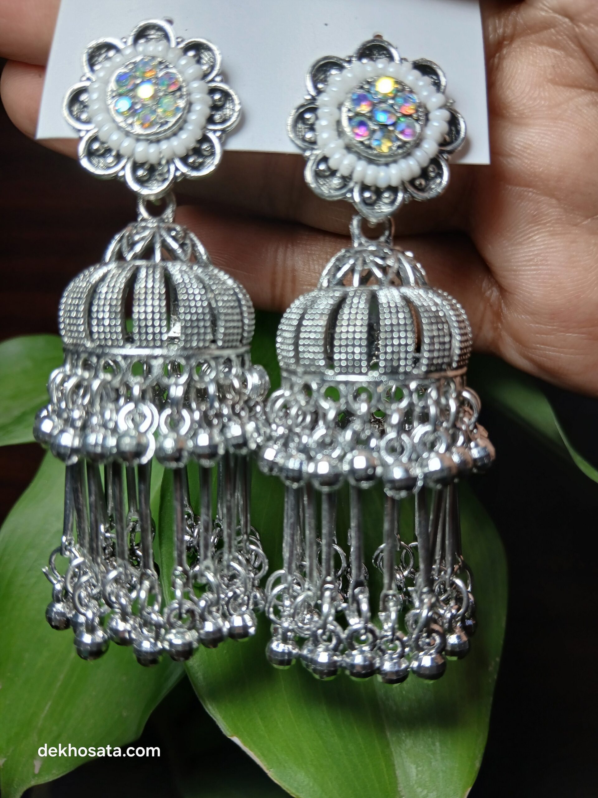 Oxidized Hut Type Silver long Jhumka Ear Ring Most Demanded