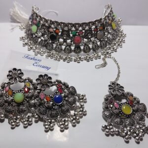 Kundan Oxidized Neck lace For Girls and Women Fashion