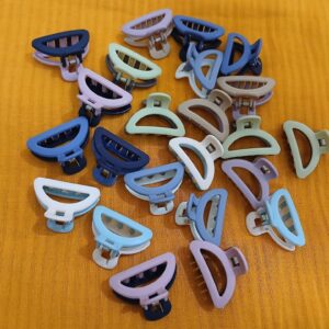 Dual Tone Assorted Hair Clips Set Of 5